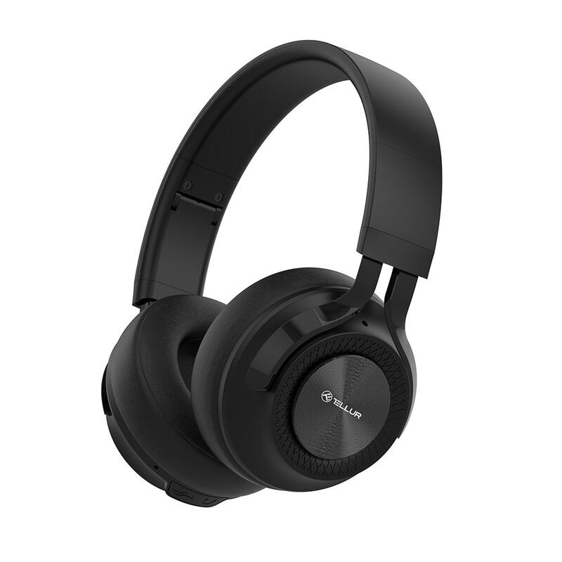 Casti Over-Ear Bluetooth Tellur Feel, negru