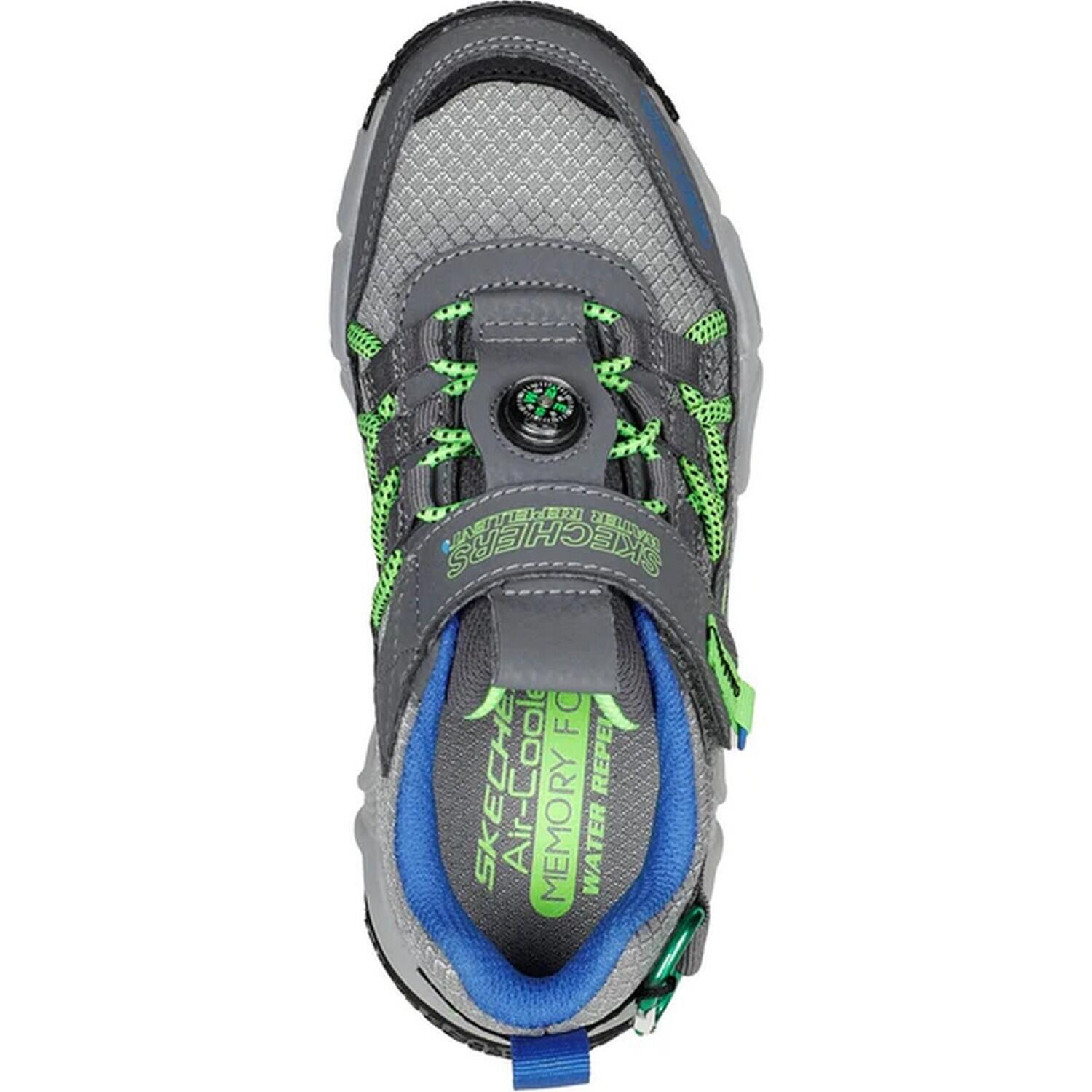 Boys Velocitrek Pro Scout Trainers (Charcoal/Lime) 4/5