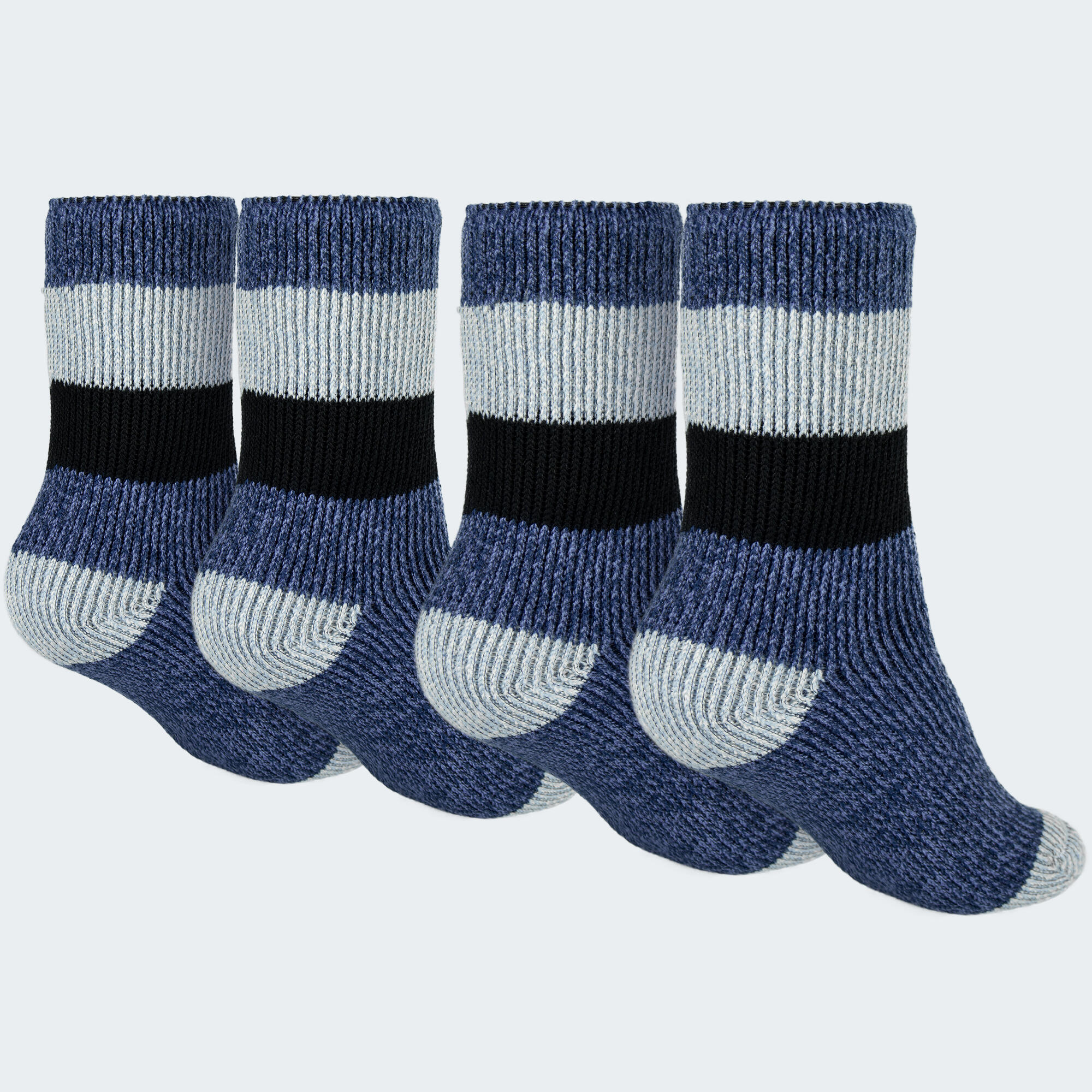 Chaussettes thermiques 'fleecy' | 2 paires | Enfant | Bleu 3/6