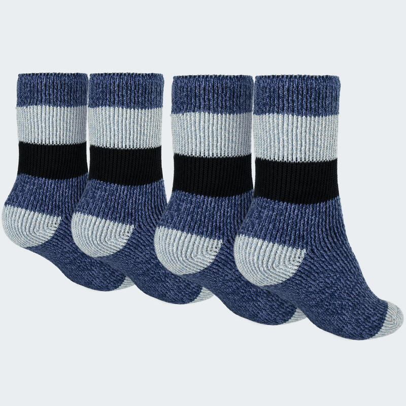 Chaussettes thermiques 'fleecy' | 2 paires | Enfant | Bleu