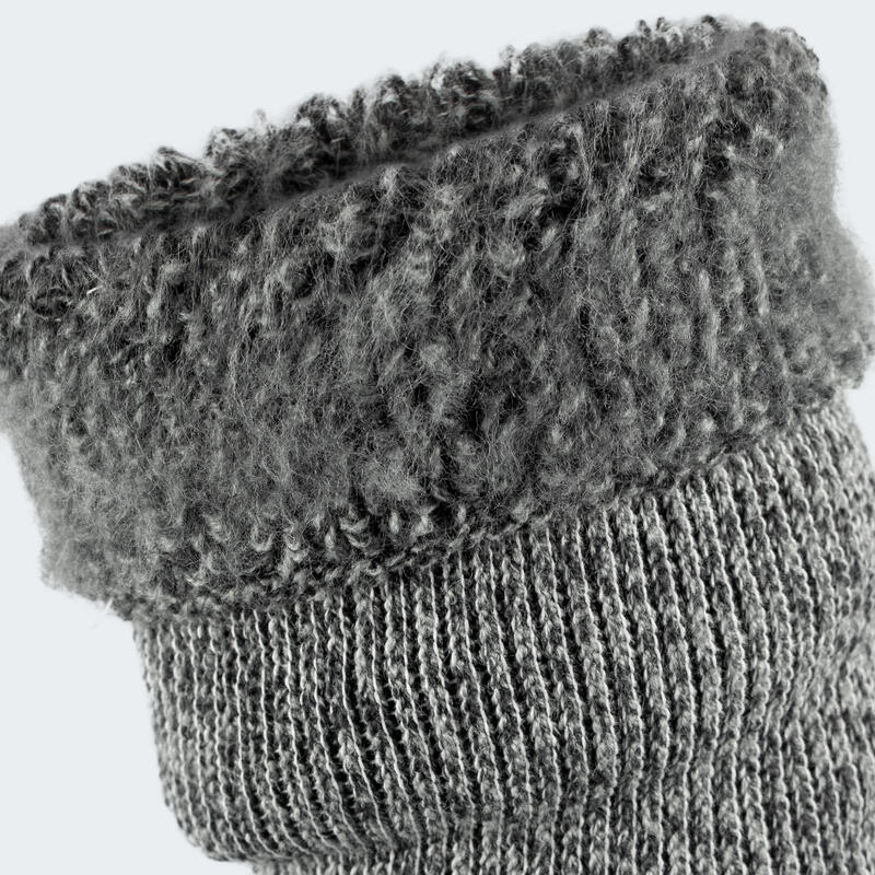 Heren thermosokken 'fleecy' | cosy socks | 2 paar | one size | grijs