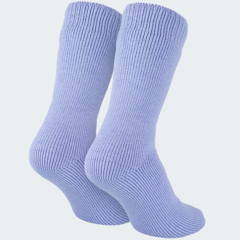 Dames thermosokken 'fleecy' | Behaaglijke sokken | Eén maat | Lichtpaars