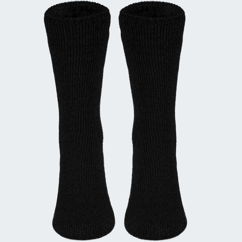 Heren thermosokken 'fleecy' | Behaaglijke sokken | Eén maat | Zwart