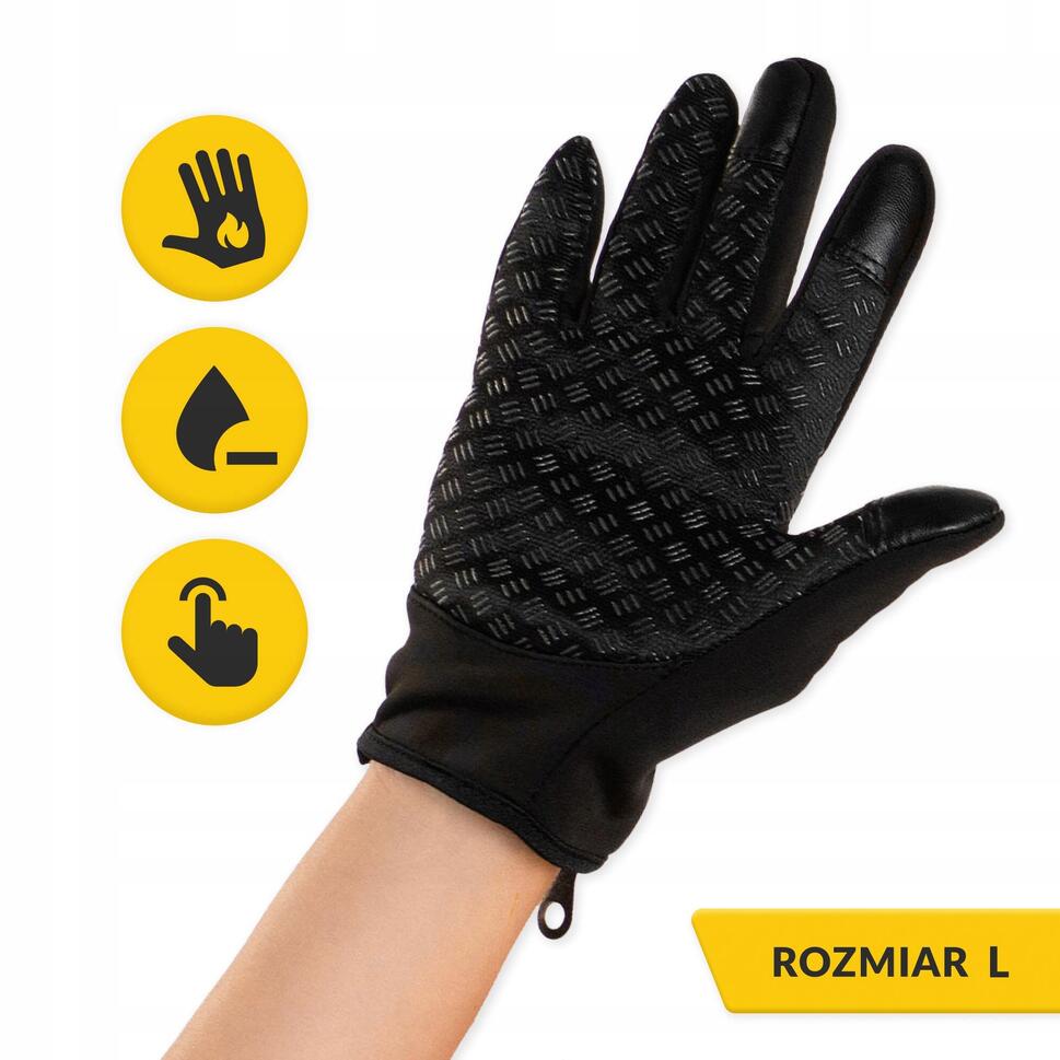 Rękawiczki do biegania termoaktywne dotykowe 4FIZJO