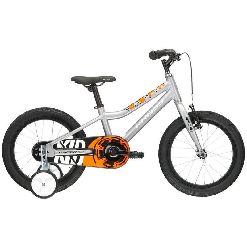 Bicicletă copii Kross Racer 4.0 16'' argintiu/portocaliu
