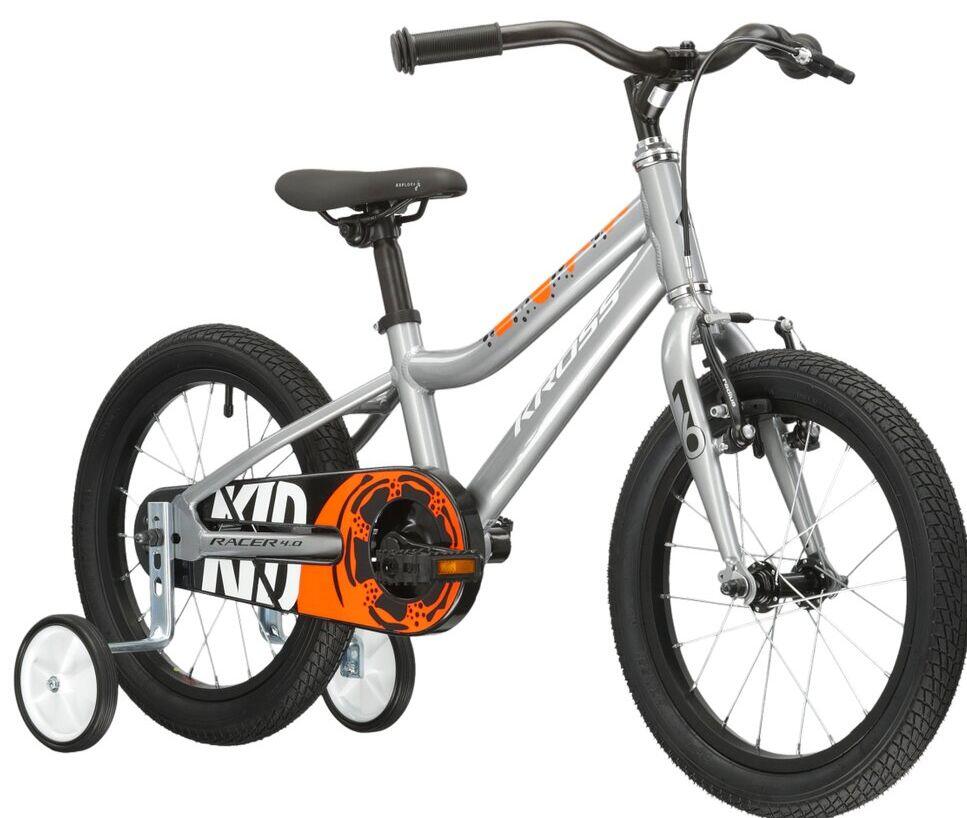 Bicicletă copii Kross Racer 4.0 16 argintiu/portocaliu