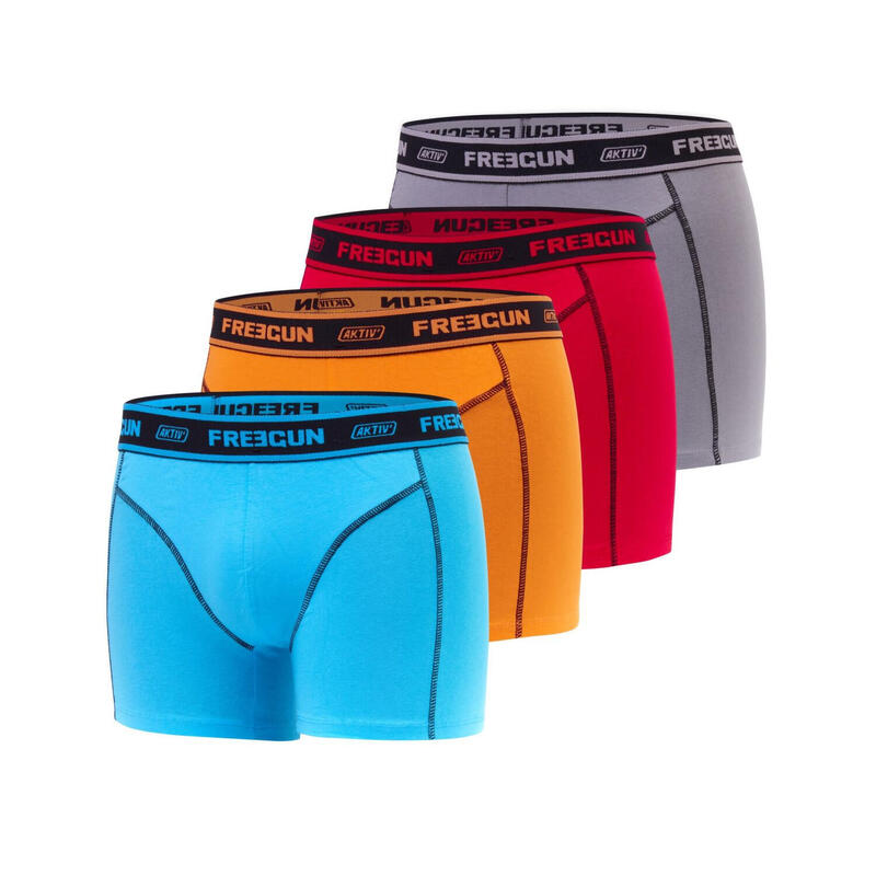 Lot de 4 boxers en coton homme Aktiv