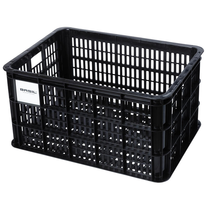 Gerecyclede fietskrat Crate L 40.0 liter 39 x 49 x 26 cm - black