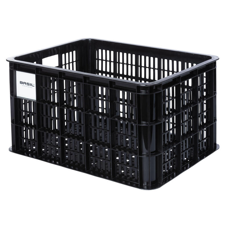 Gerecyclede fietskrat Crate L 40.0 liter 39 x 49 x 26 cm - black