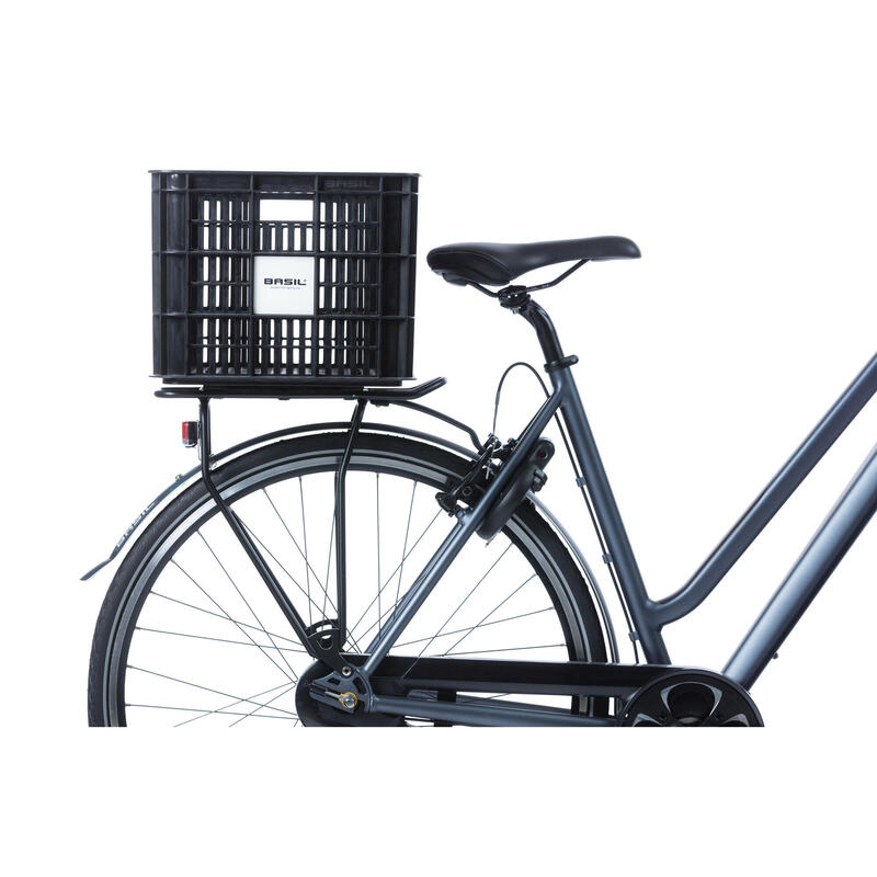 Gerecyclede fietskrat Crate L 40.0 liter 39 x 49 x 26 cm - black