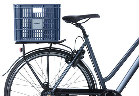 Ящик велосипедный Basil Crate L 40 л из переработанного пластика, синий — фото 4
