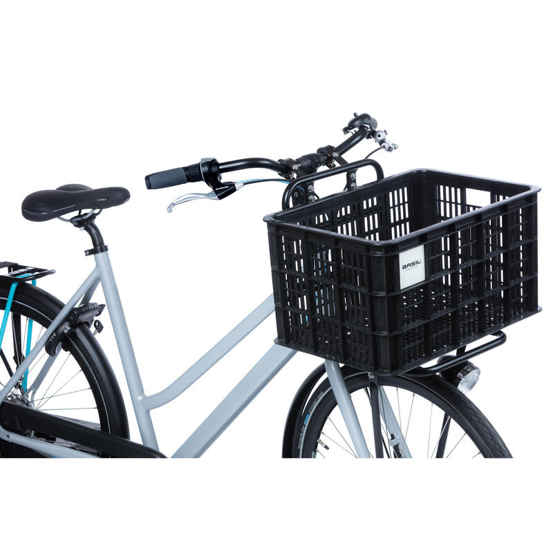 Gerecyclede fietskrat Crate L 40.0 liter 39 x 49 x 26 cm - black