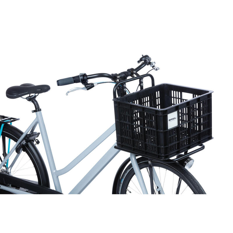 Gerecyclede fietskrat Crate M 29.5 liter 35 x 45 x 25 cm - black