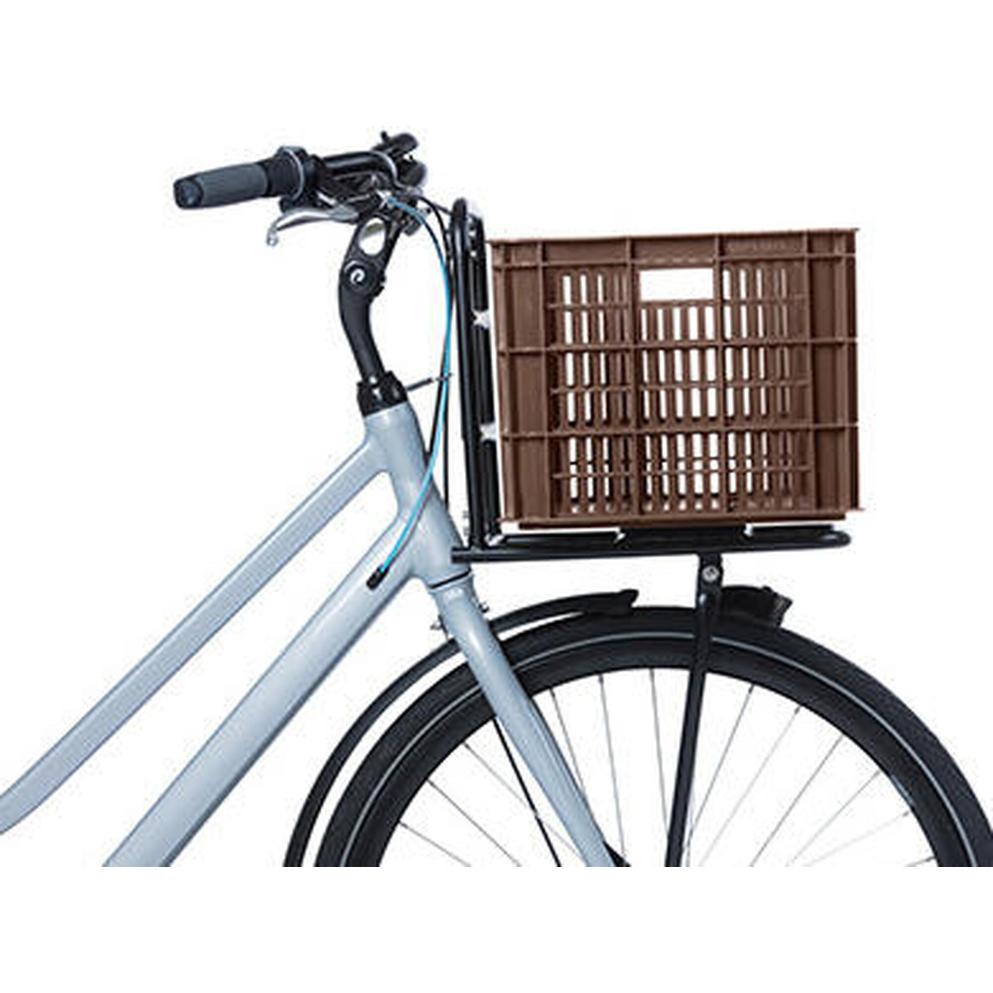 Gerecyclede fietskrat Crate L 40.0 liter 39 x 49 x 26 cm - chocolate brown