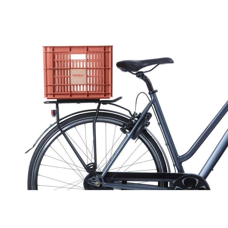 Caisse à vélo recyclée Caisse M 29,5 litres 35 x 45 x 25 cm - rouge terre