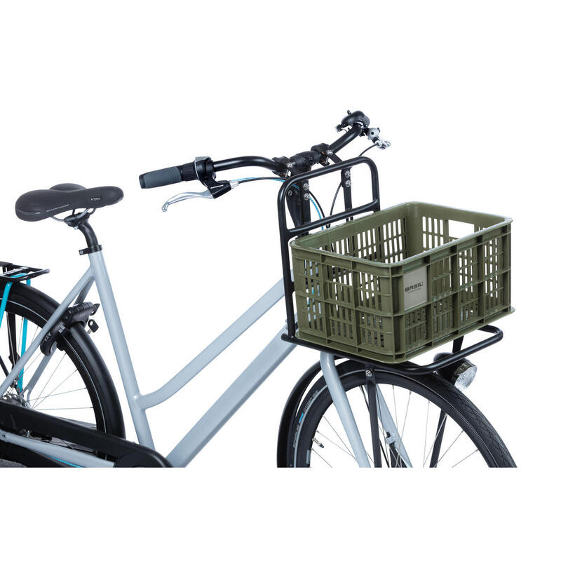 Caisse à vélo recyclée Crate S 17,5 litres 29 x 39 x 20 cm - vert mousse