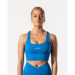 Fitness Sportbeha met Gekruiste Rug/Cross Back Bra Blauw