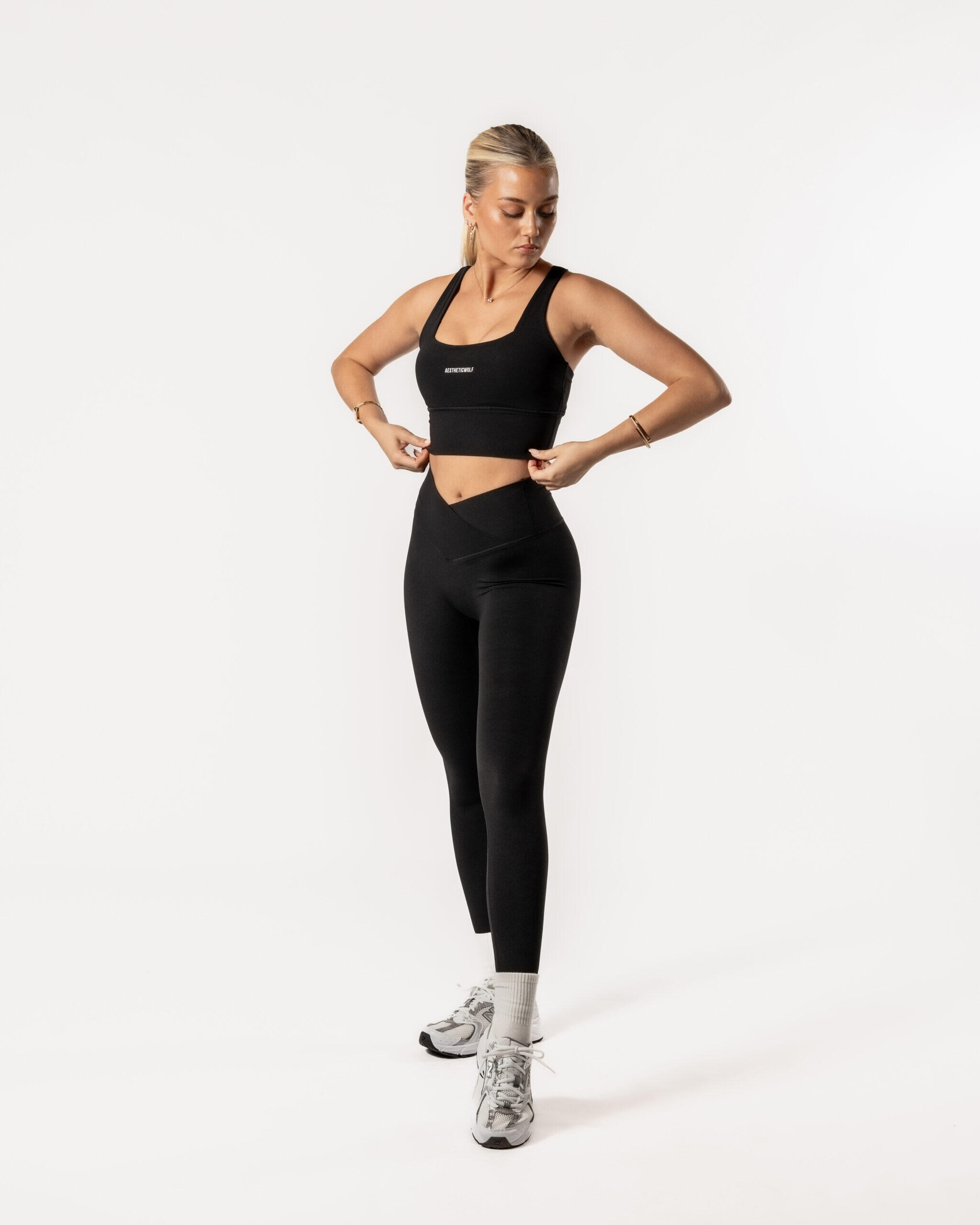 Fitness Sportbeha met Gekruiste Rug/Cross Back Bra Blauw