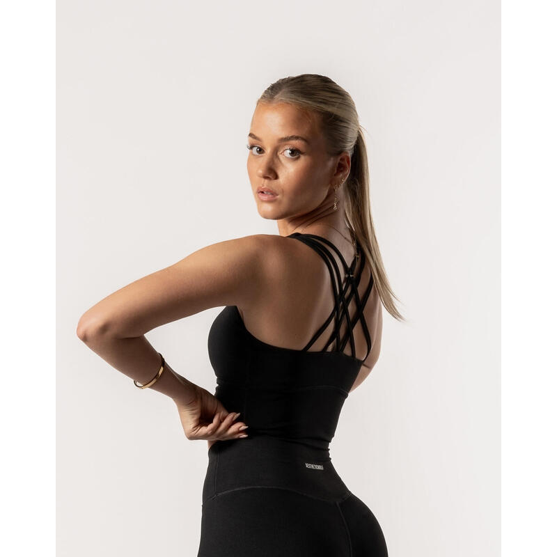 Brassière Fitness Dos Croisé Noir