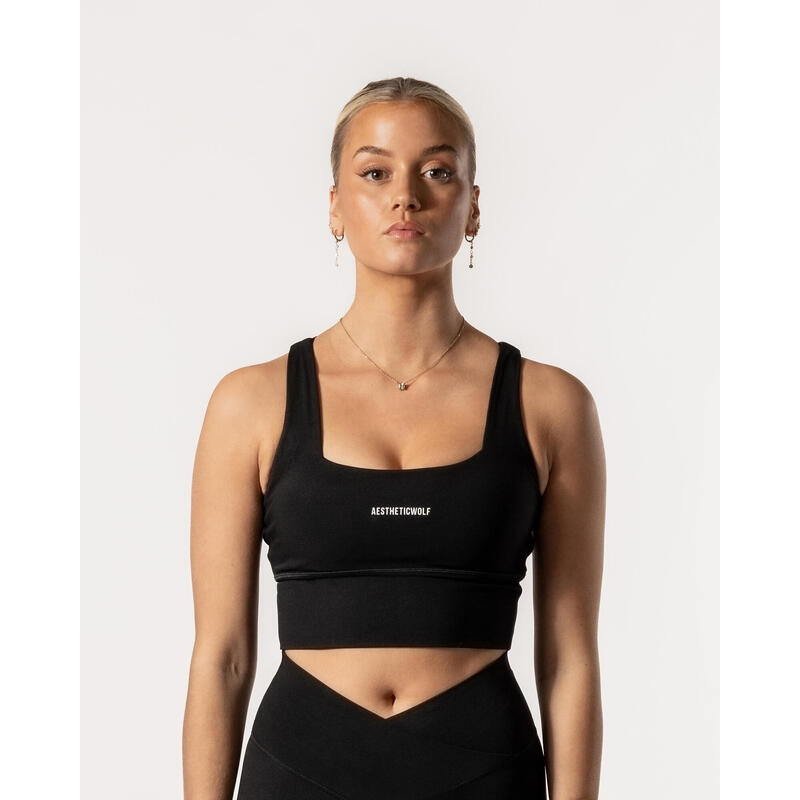 Fitness Top/Soutien Desportivo Cross Back Preto