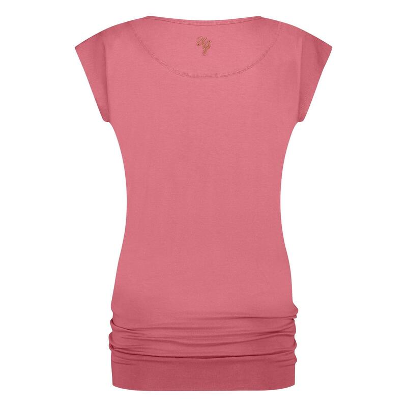 Loose fit Asana Yoga Tee - Hibiscus