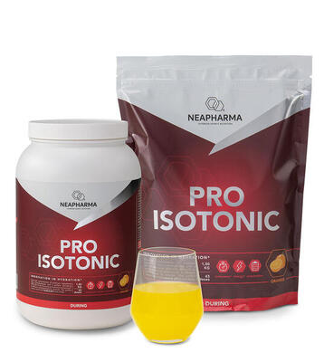 Isotonisches Orange Sportgetränk 43 Portionen. Elektrolyte. klebt nicht im Mund