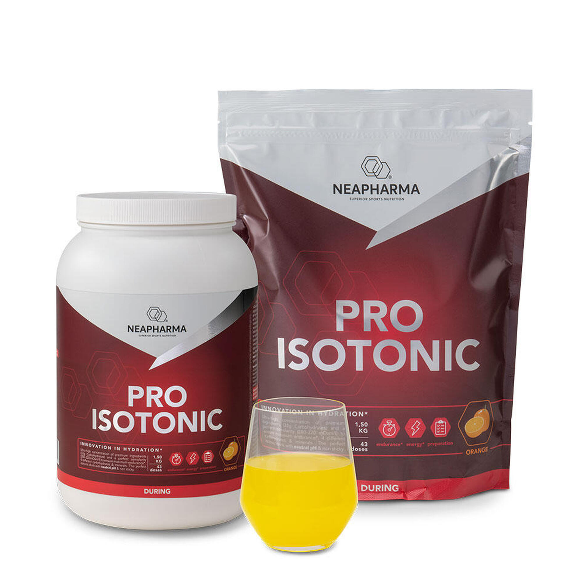 Neapharma - Boisson Énergétique Isotonique Orange • 43 Doses • Électrolytes • Sans Coller - Poudre Isotonique - 1,5 Kg - Decathlon