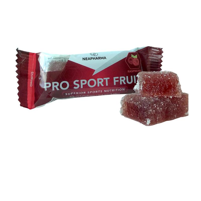 Sport Fruit energy chew framboos & langdurige isomaltulose werking ,100% vegan