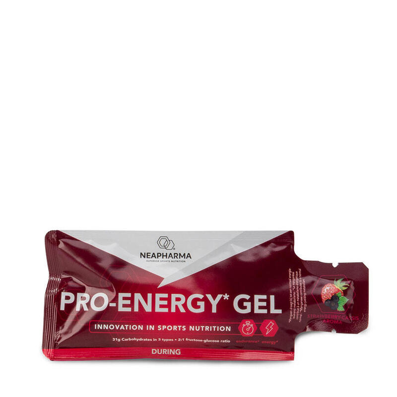 Energy Gel - Cassis Smaak - 10 stuks - 33gr Koolhydraten - Neutrale pH