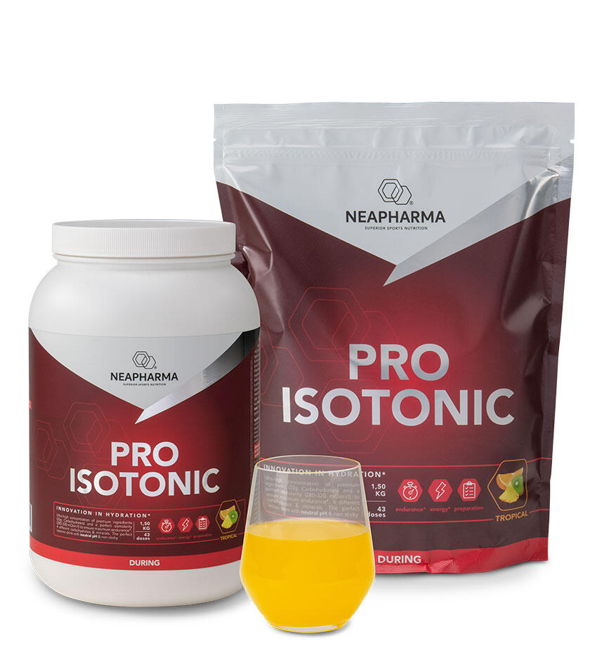 NEAPHARMA Isotone energiedrank sportdrank: Tropical smaak • Plakt niet • 43 porties