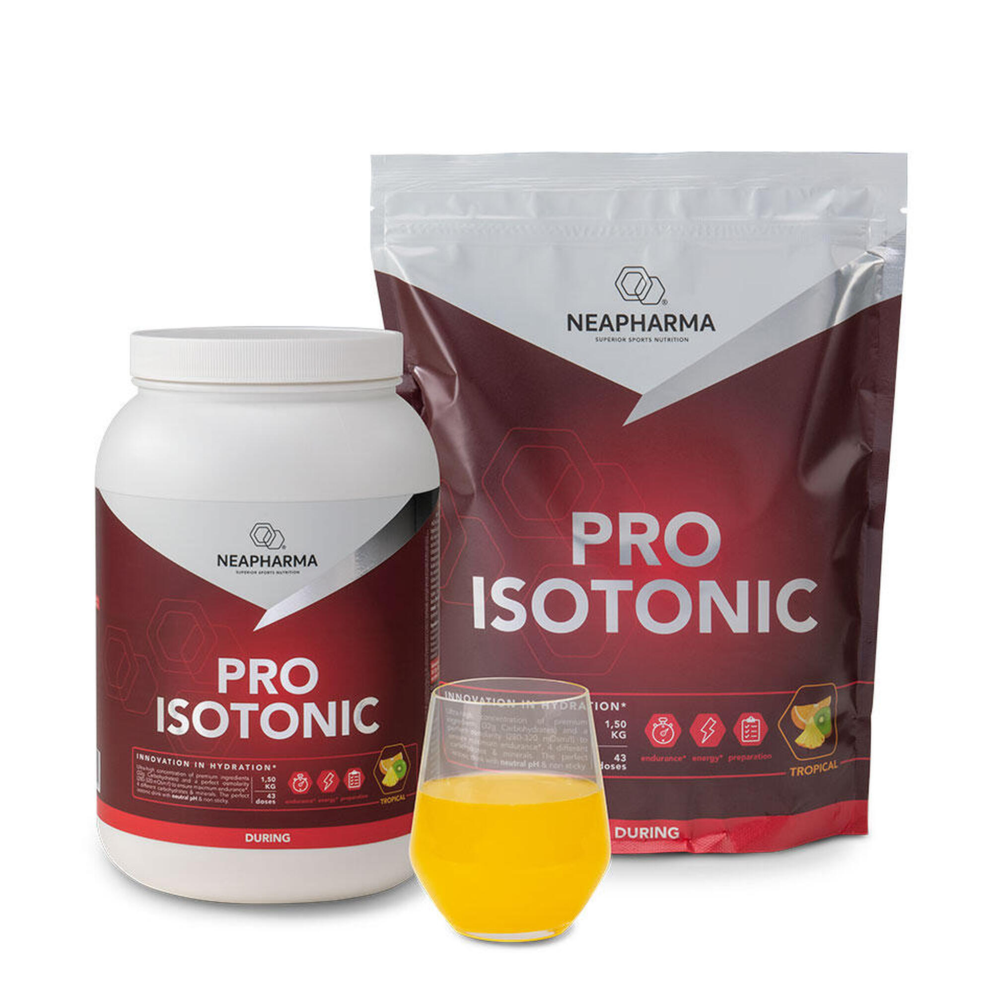 Neapharma - Boisson Énergétique Isotonique • Tropical Saveur • 43 Dose - Poudre Isotonique - Decathlon