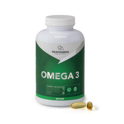 Capsules d'oméga 3, 100% d'huile de poisson, 180 capsules, Dosage élevé 3000mg