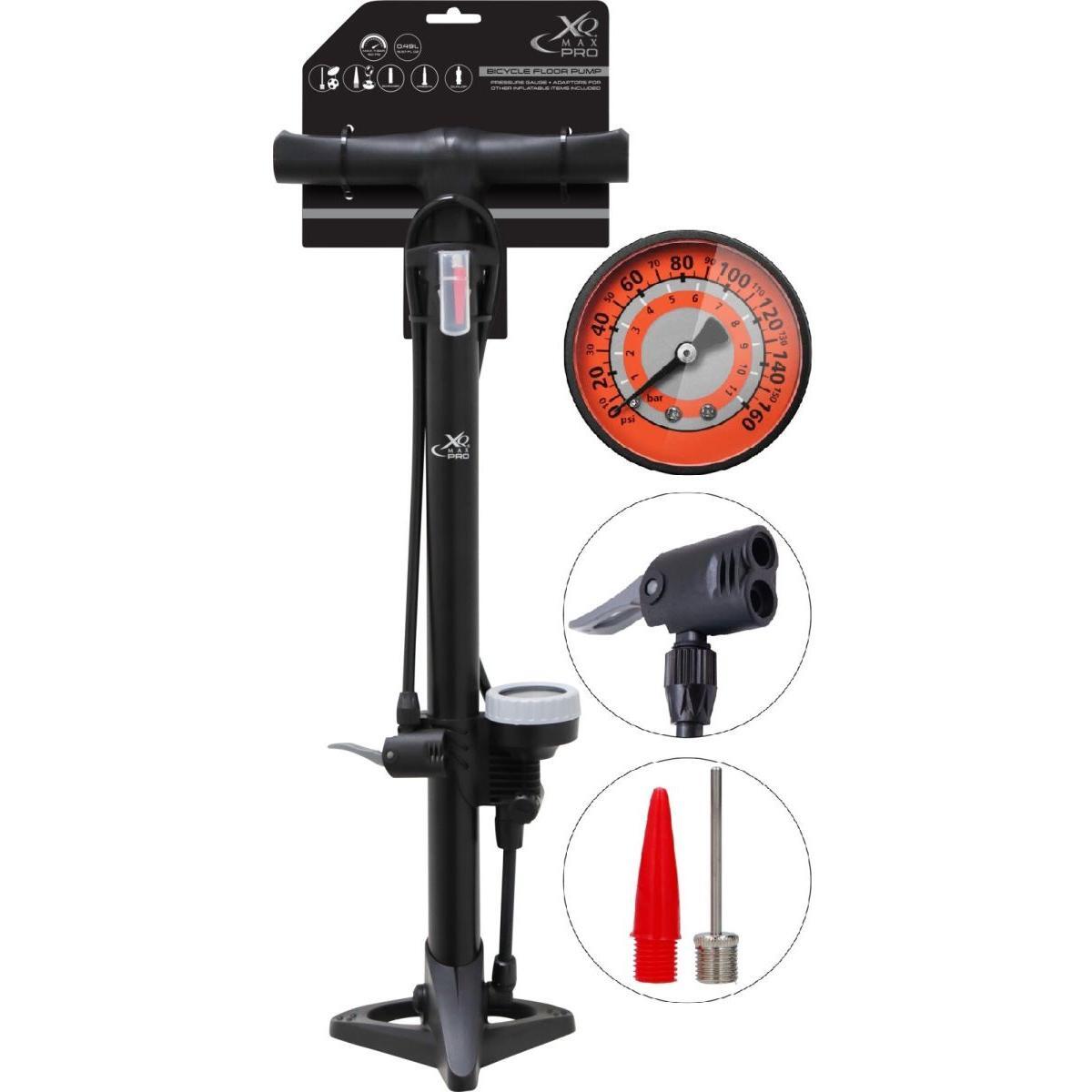 Pompka podłogowa rowerowa Xqmax Pro 160Psi (11Bar) z manometrem 1/7