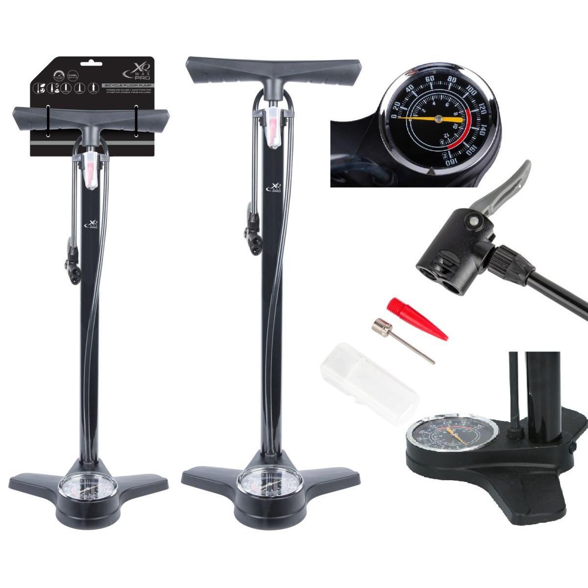 Pompka podłogowa rowerowa Xqmax Pro 160Psi (11Bar) z manometrem 2/7