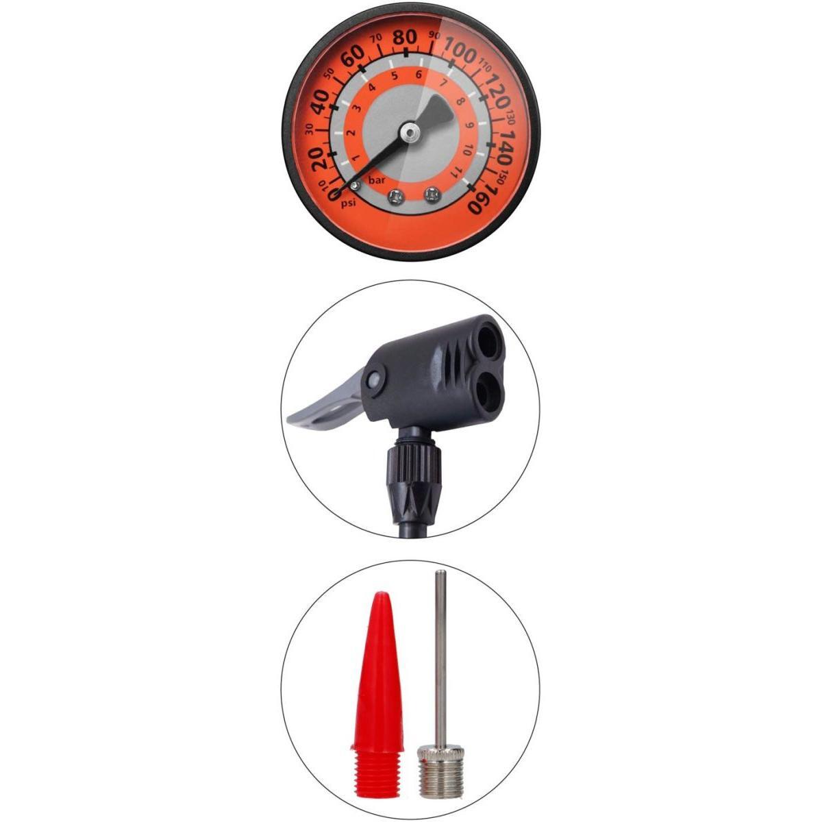 Pompka podłogowa rowerowa Xqmax Pro 160Psi (11Bar) z manometrem 5/7