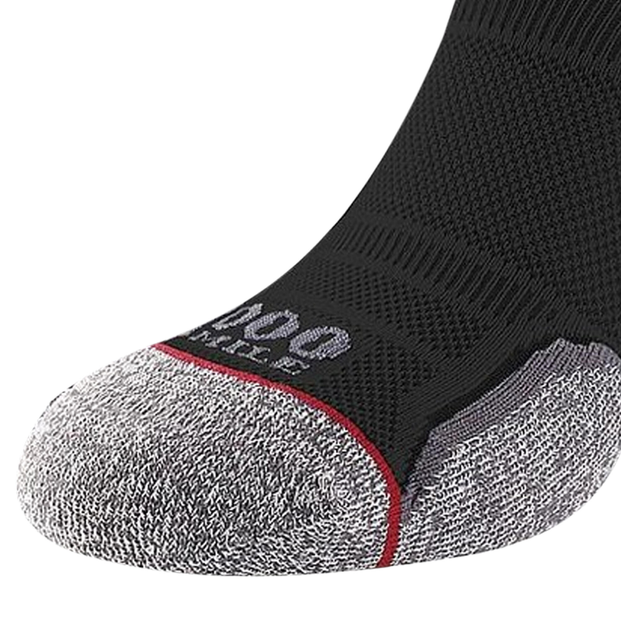 Womens/Ladies Recycled Ankle Socks (Pack of 2) (Black/Grey) 2/3