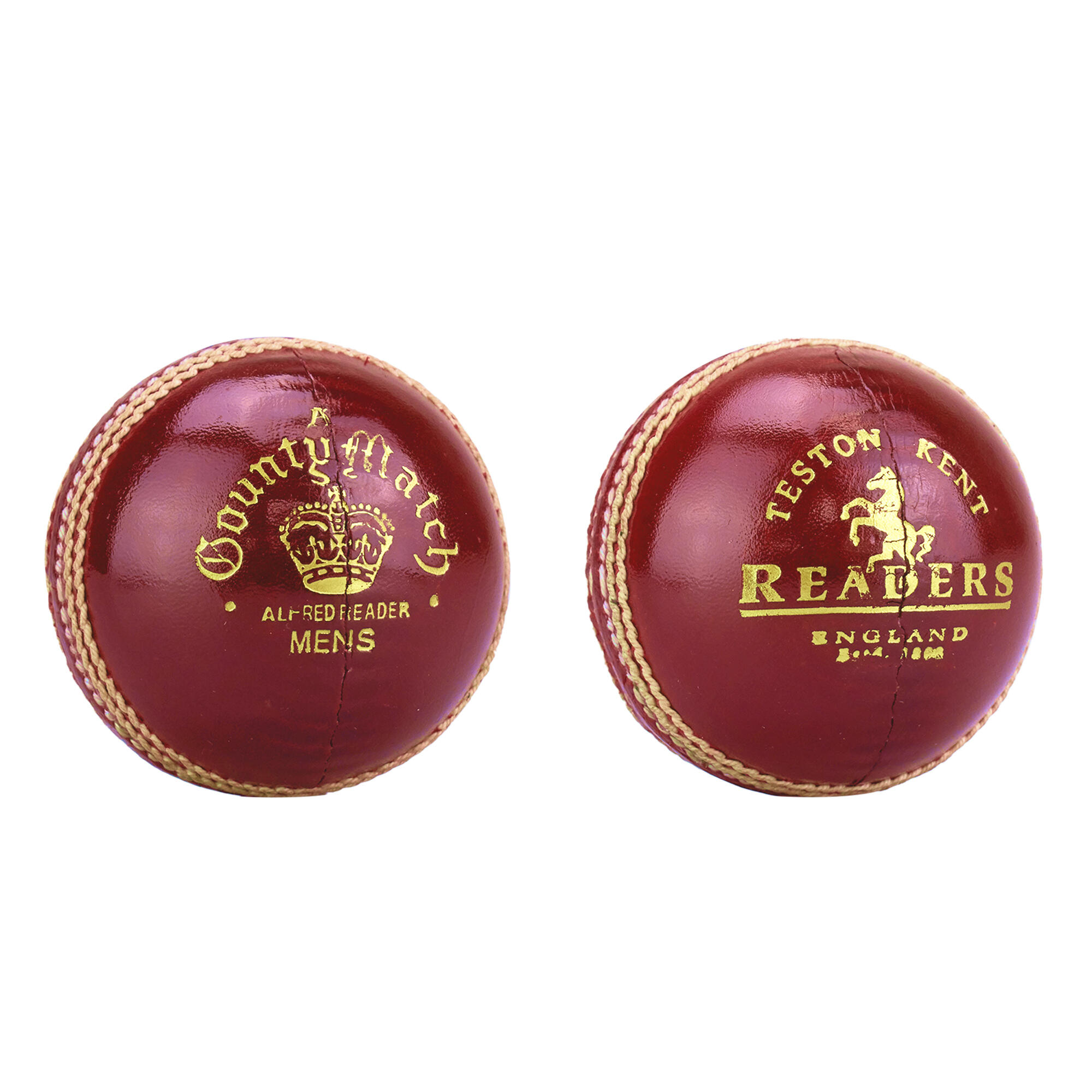 County Match A Leather Cricket Ball (Red) 2/3