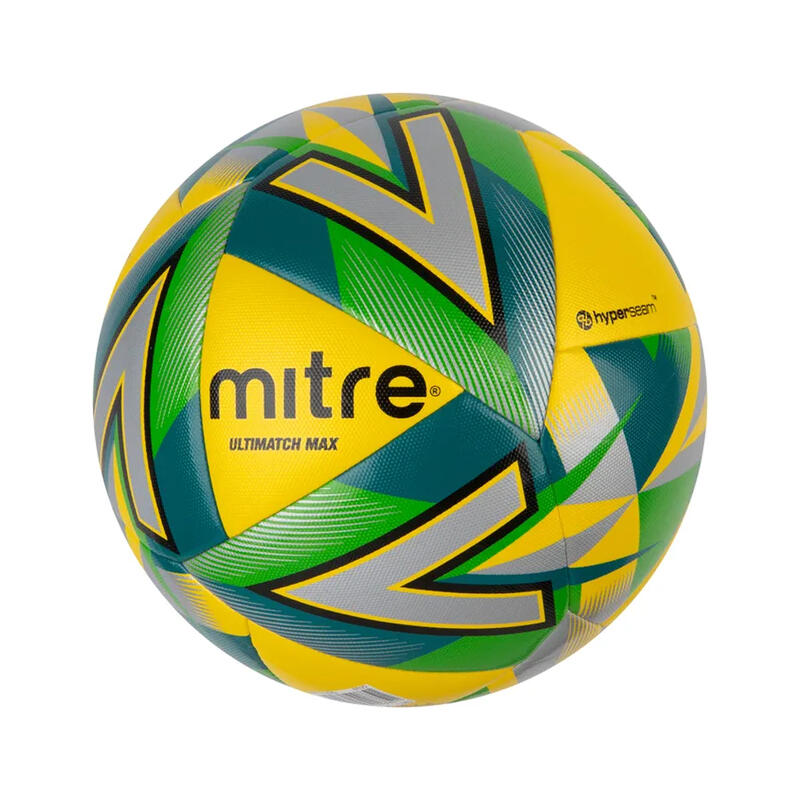 Ballon de foot pour match ULTIMATCH MAX (Jaune / Argenté / Vert)