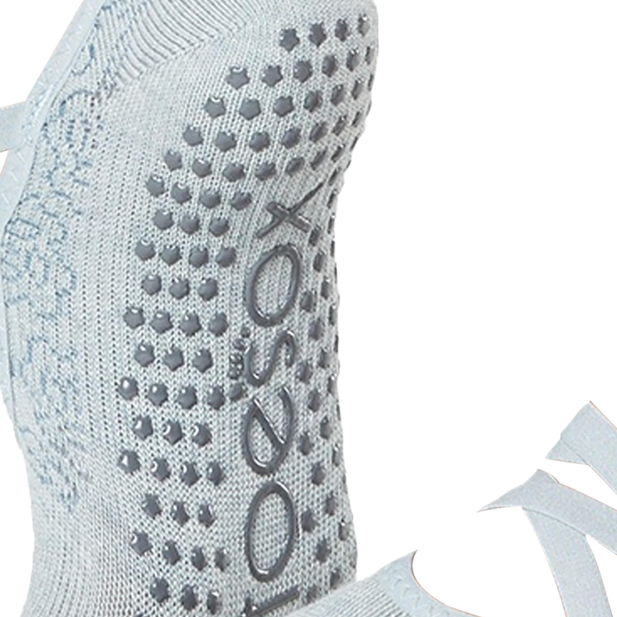 Womens/Ladies Elle Floral Half Toe Socks (Grey) 3/4