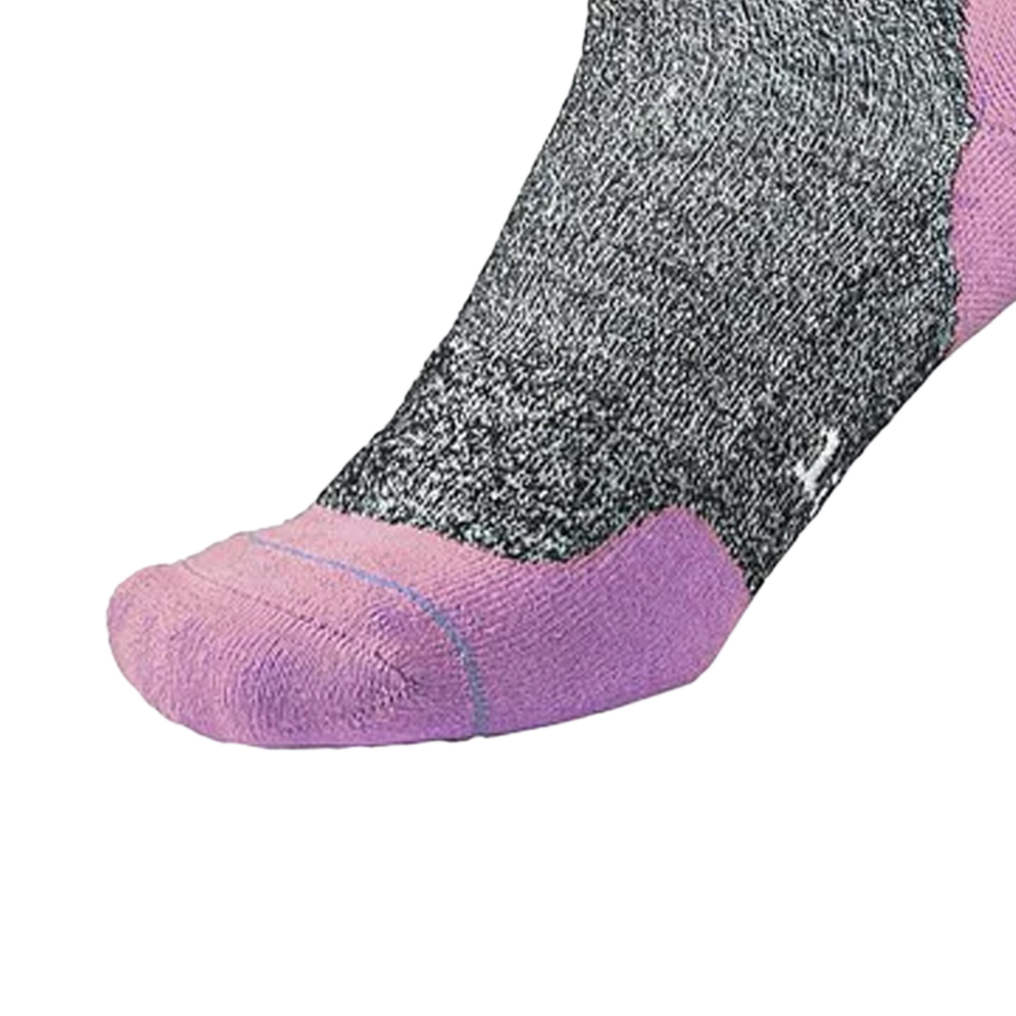 Womens/Ladies Fusion Walk Socks (Navy/Mauve Marl) 3/3