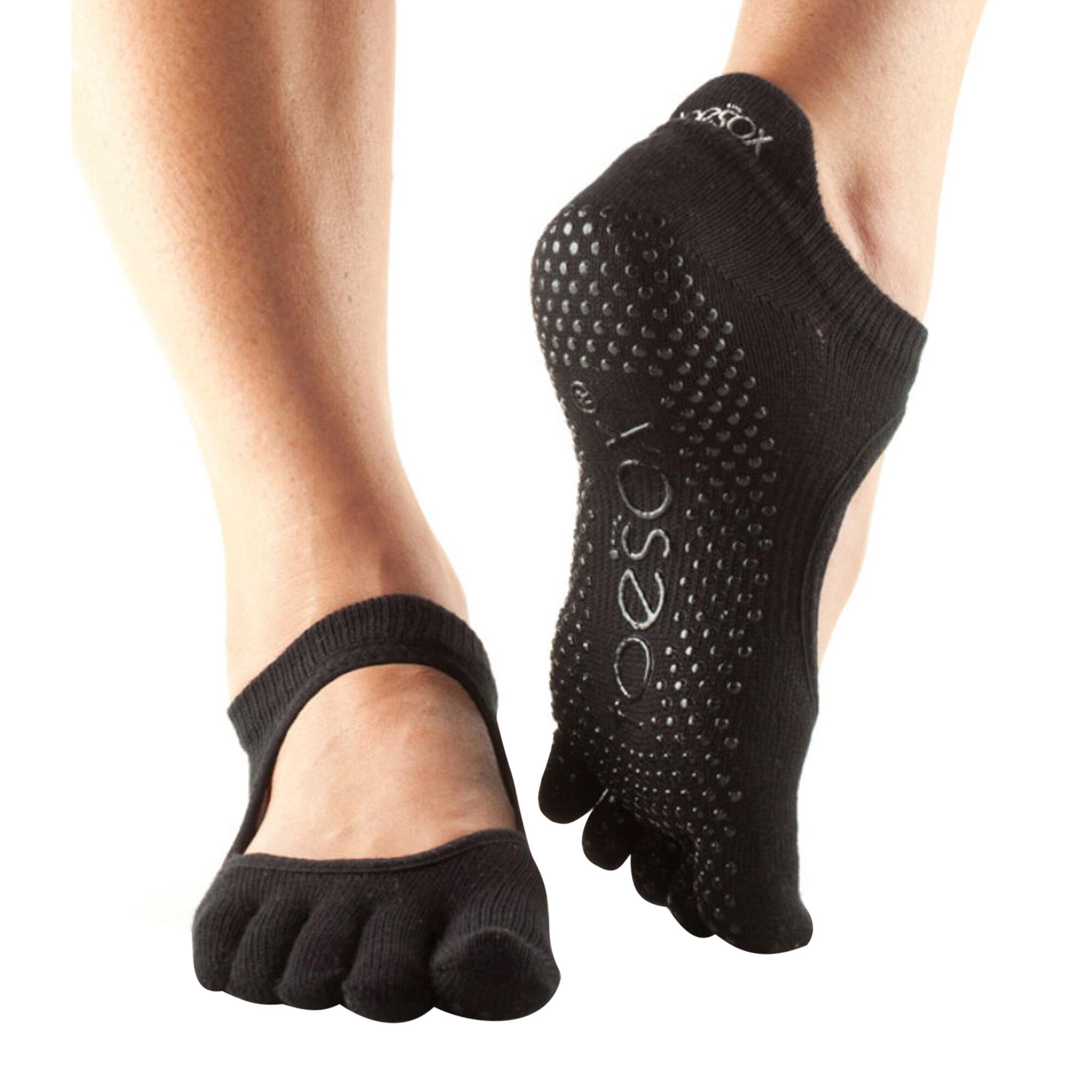 Unisex Adult Bellarina Toe Socks (Black) 3/3