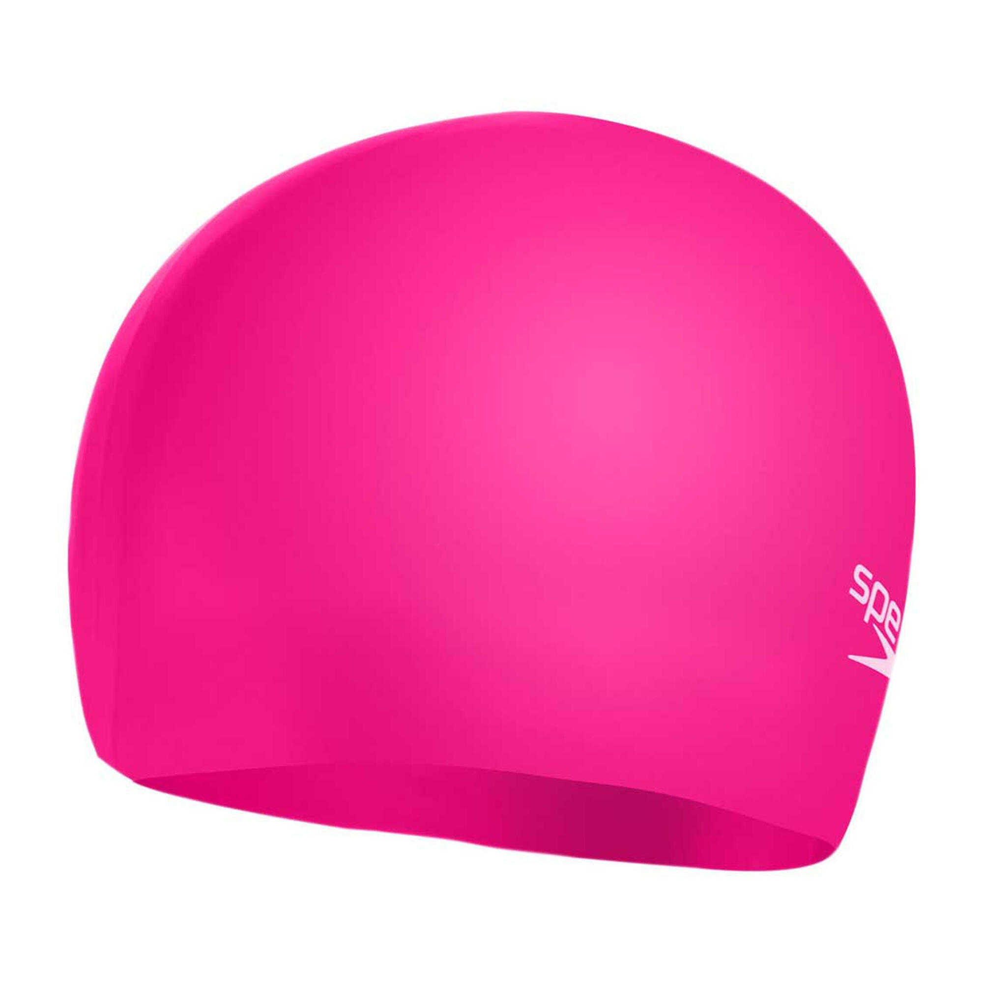 Childrens/Kids Silicone Moulded Swimming Cap (Pink) 3/3