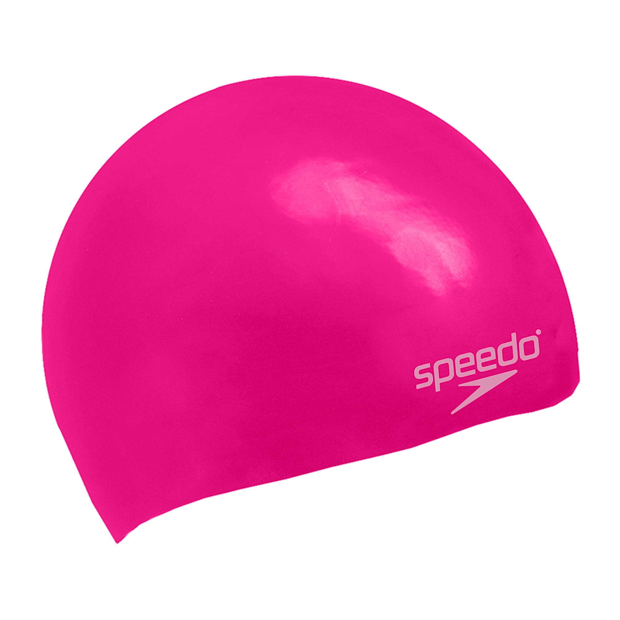 Childrens/Kids Silicone Moulded Swimming Cap (Pink) 2/3