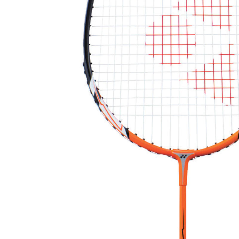 Badminton Schläger "Muscle Power 2" Damen und Herren Weiß/Orange