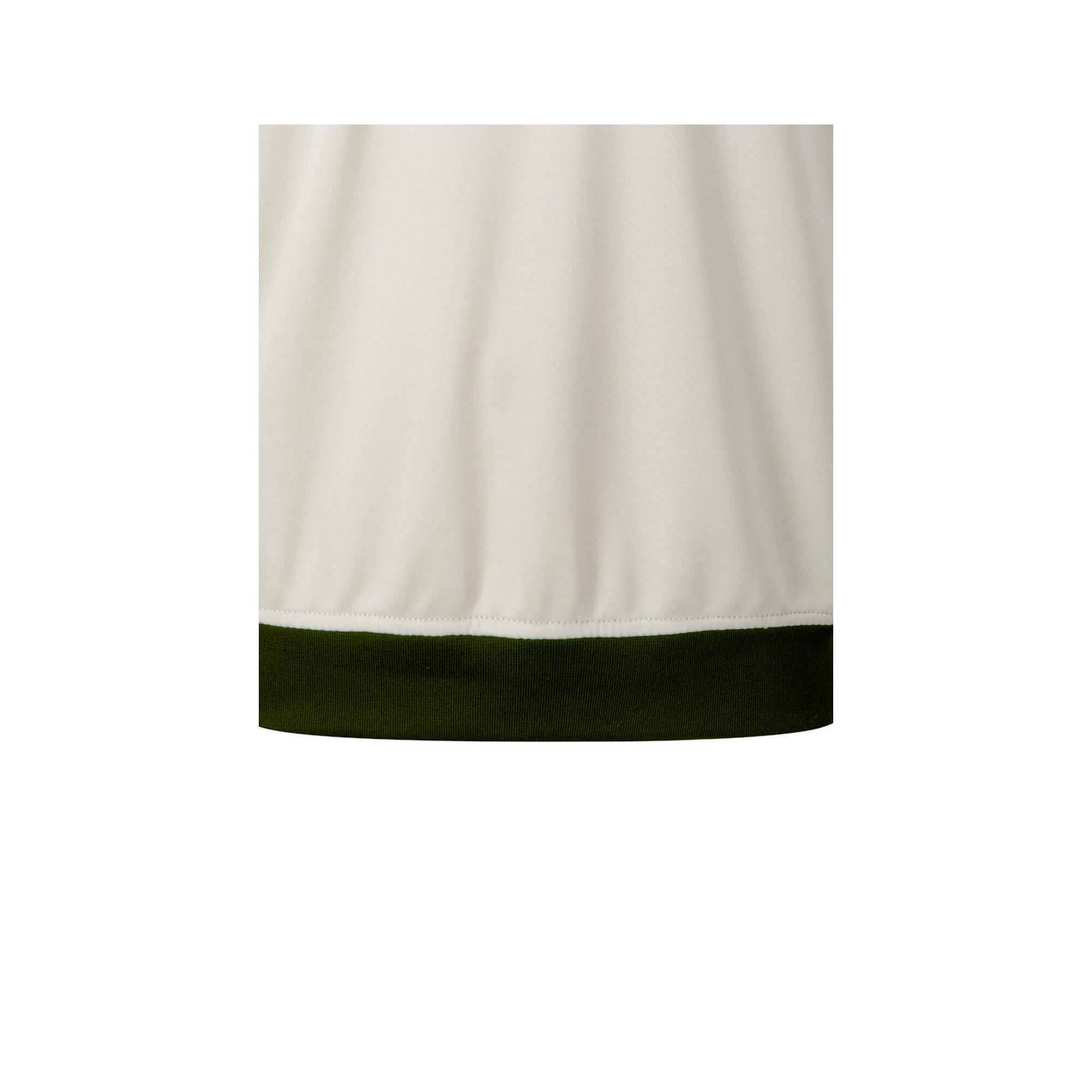 Mens Fleece Lined Sweater / Sports / Cricket (White/ Green trim) 3/3