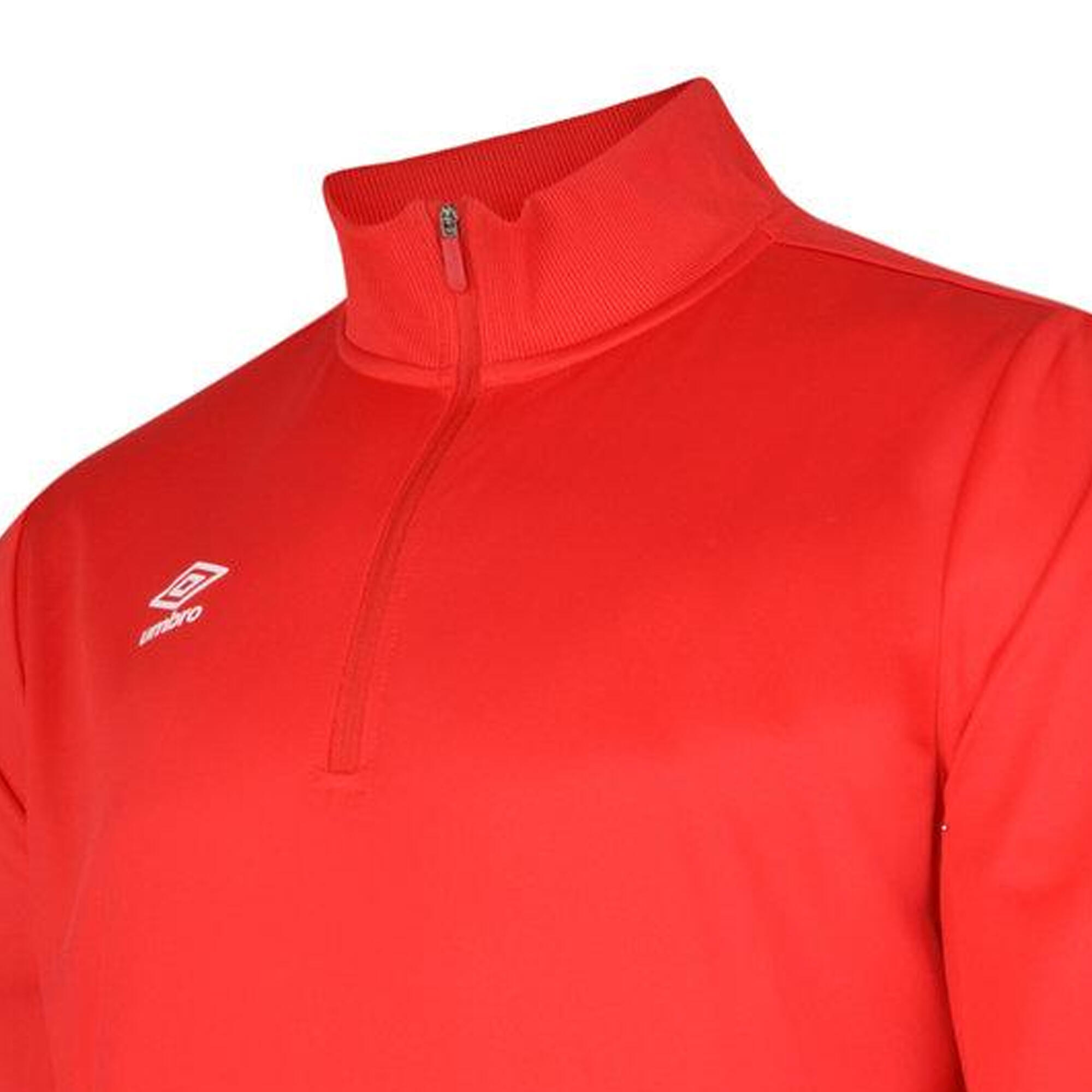 Mens Club Essential Half Zip Sweatshirt (Vermillion) 3/3