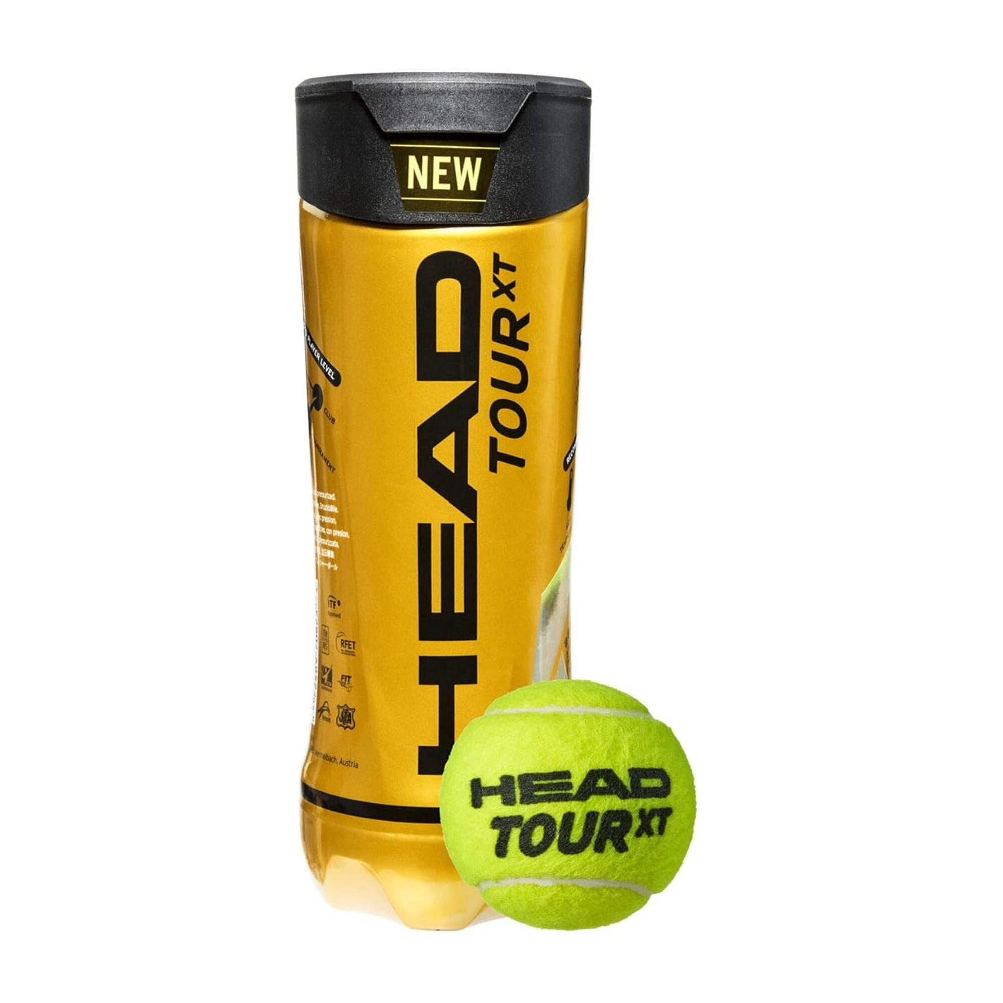 Tour Tennis Balls (Pack of 3) (Green) 2/3