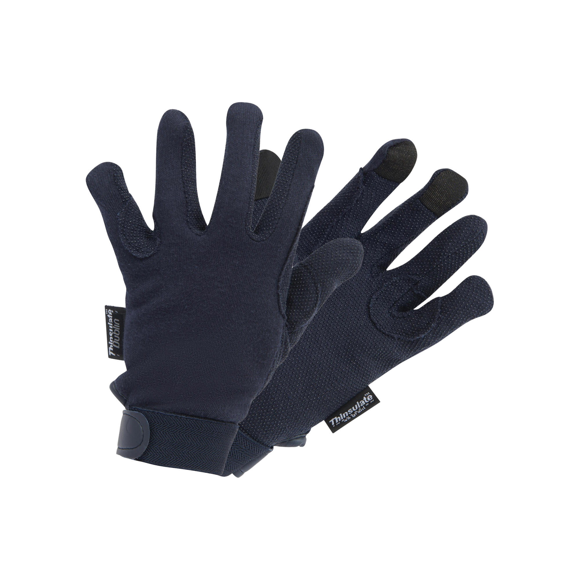 Unisex Thinsulate Winter Track Riding Gloves (Navy) 3/4