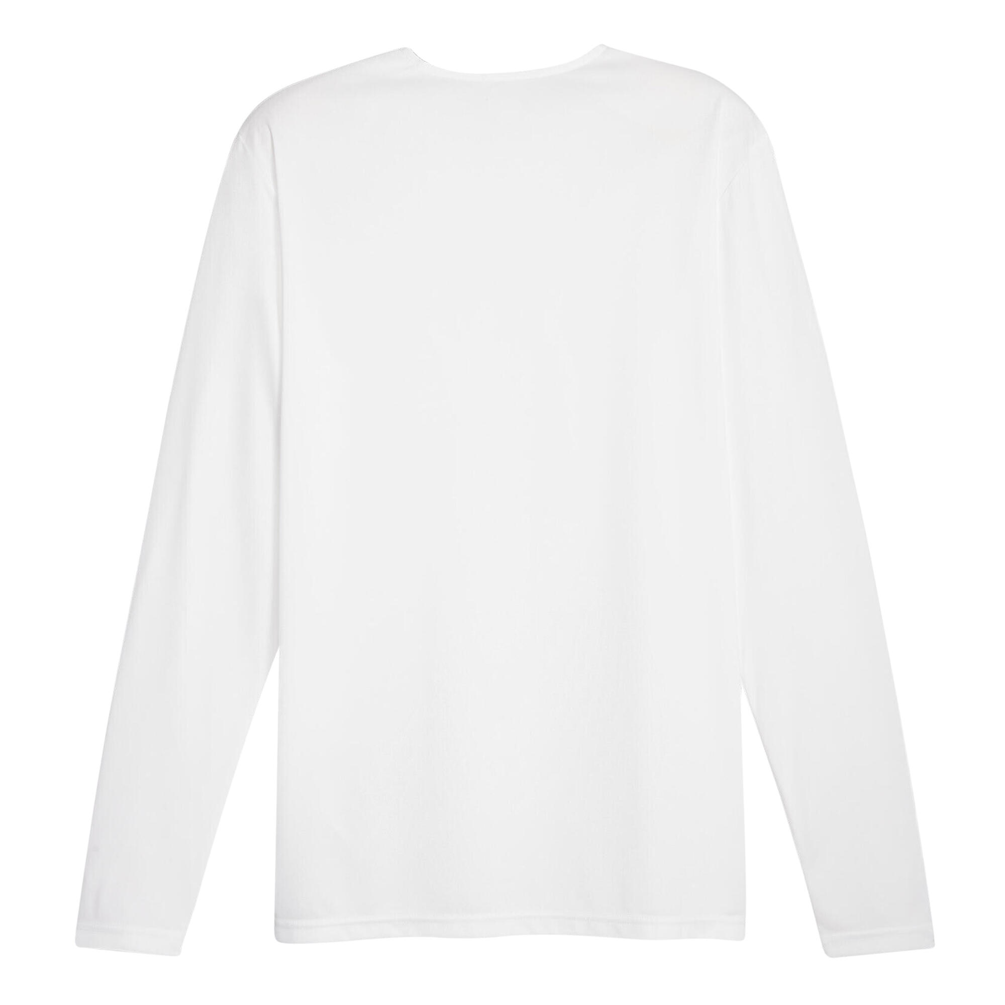 Mens Long Sleeve Shirt (White) 2/3