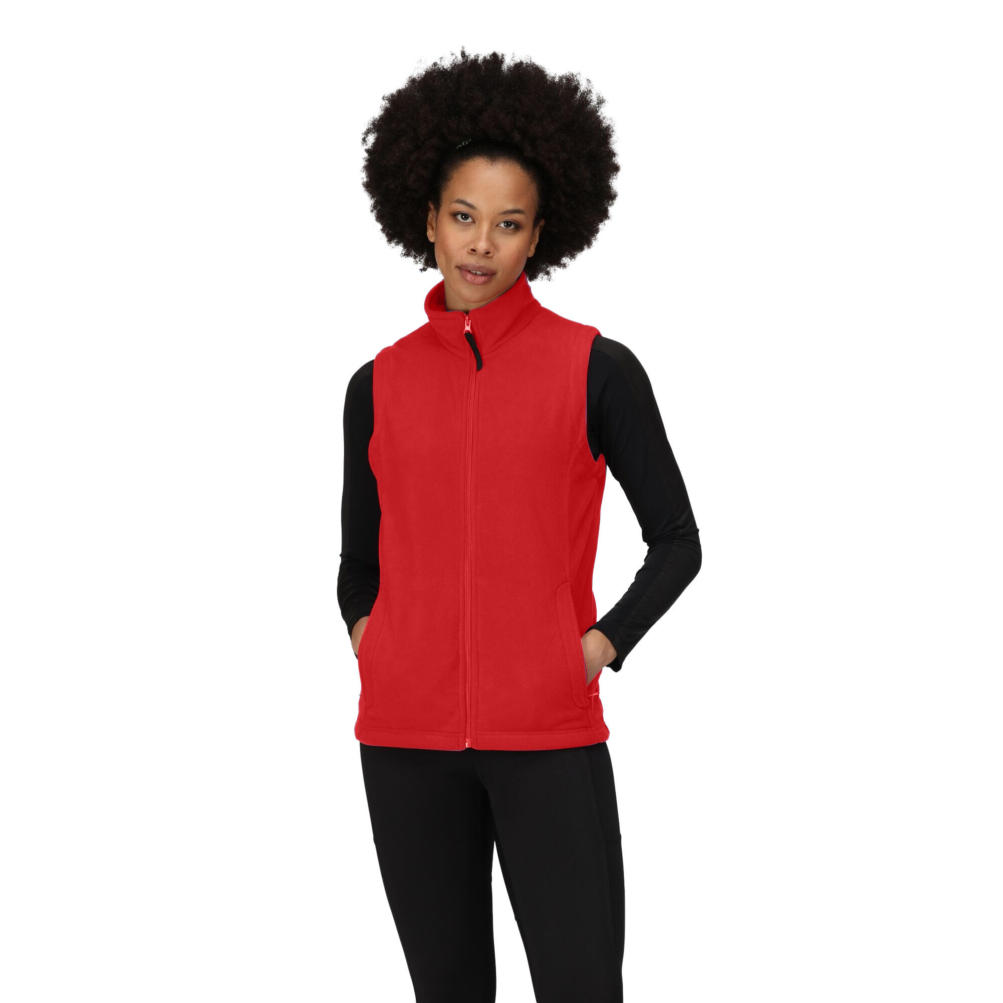 Womens/Ladies 210 Series Microfleece Bodywarmer / Gilet (Classic Red) 3/5